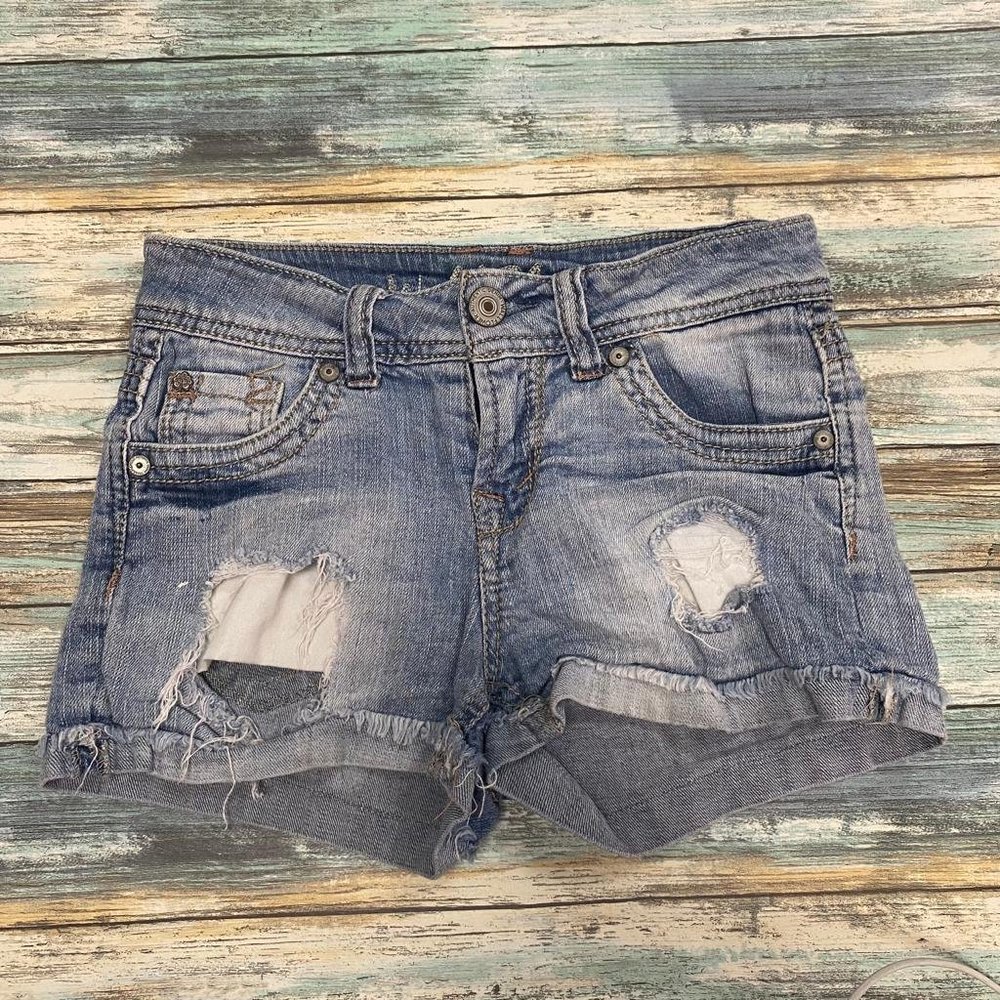 women jeans short fits size 0 blue
